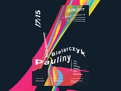 Poster for Paulina Bielarczyk's Concert abstract art adobe illustrator concert opera poster