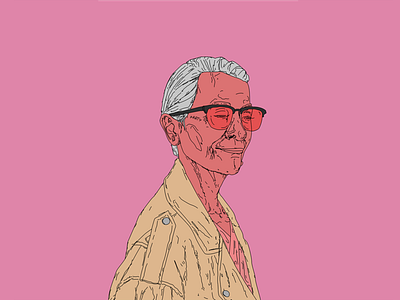 ReYouth adobe illustrator digital art illustration old lady portrait vector art woman