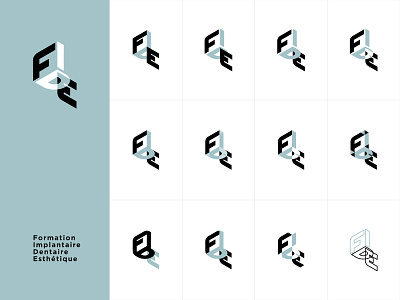 FIDE Logomark Exploration branding dental aesthetics implantology logo design logomark logomark exploration