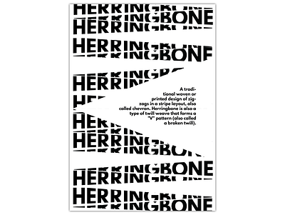Expressive Typography of Patterns on clothing - Herringbone design expression flat illustration illustrator minimal pattern typography vector