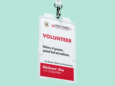 Identification Card for Project Mumbai Volunteers version II branding id card id card design illustrator