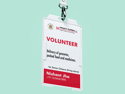 Identification Card for Project Mumbai Volunteers version II