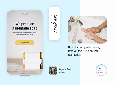 Handmade soap shop concept design inspiration typography ui ux