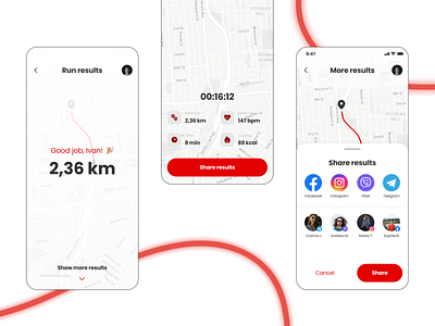 Marathoner application concept design inspiration marathoner sport ui