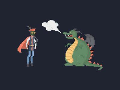 Smogathon dragon hackaton illustration krakow pixel art pixels smog vectors