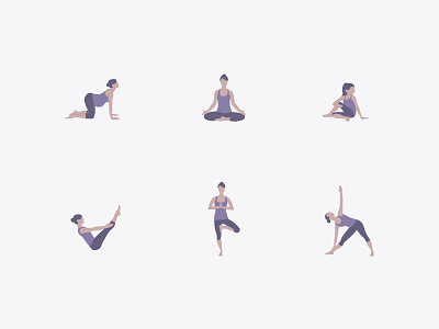 Yoga Icons icons poses vectors yoga