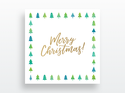 Christmas Card christmas christmas tree gift card lettering merry christmas