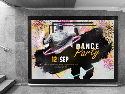 Dance Party adobe photoshop banner design graphic design photo editing photo manipulation posters typography