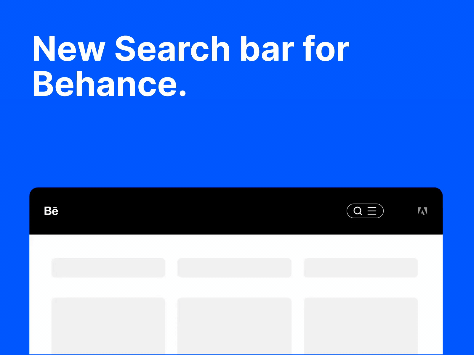 New Search bar for Behance adobexd animation behance design figma interface microinteraction prototype ui uiux ux web web design website