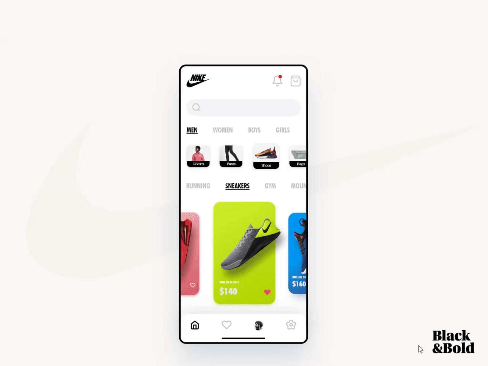 NIKE store app- Prototype animation app design ecommerce mobile app nike nike shoes online shopping project prototype shoe ui uiux ux