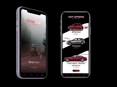 Car Rental Landing Page Mobile App branding car car app car dashboard car interface car rental design illustration logo rent rental rentals ui ux vector