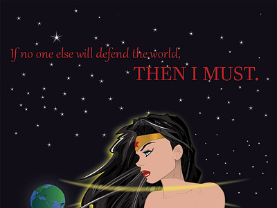 Wonder Woman 2d illustration