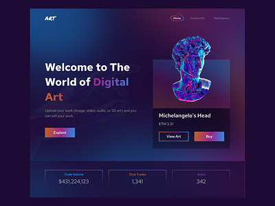 Digital Art blue crypto crypto design daily ui design digital art gradient gradient website nft nft design purple ui ui design uiux web design website website design website digital art