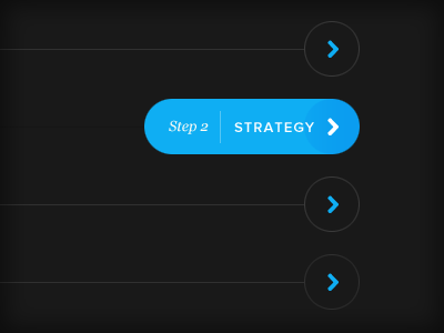 Step 2 arrow button grey strategery strategy synergy