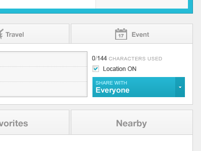 Community Site 3 button community controls interface list navigation schedule social