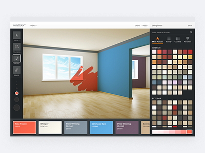Dunn-Edwards: InstaColor Web App app color customizer paint palette responsive san diego swatch tools ui ux visualizer