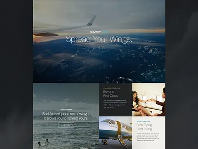 SurfAir Homepage Design art direction design san diego ui ux website