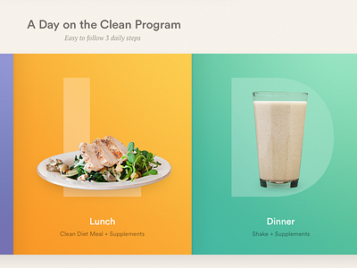 The Clean Program: Design Details 2 bright cleanse consumer detox health landing page product photography warm website
