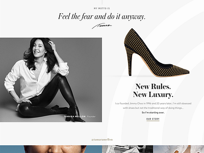 Tamara Mellon Design Exploration: Homepage Detail 3