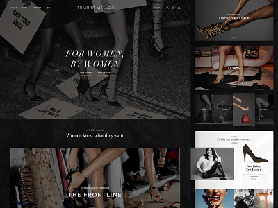 Tamara Mellon Design Exploration: Homepage Full ecommerce fashion high end homepage landing page luxury luxury brand minimal shoes shopify