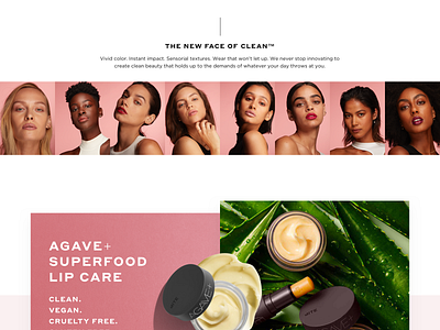 Beauty brand design exploration 2 beauty cosmetics ecommerce landing page organic photography products shopping vegan