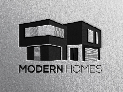 MODERN HOMES 3d branding business business logo design logo modern modern home real estate