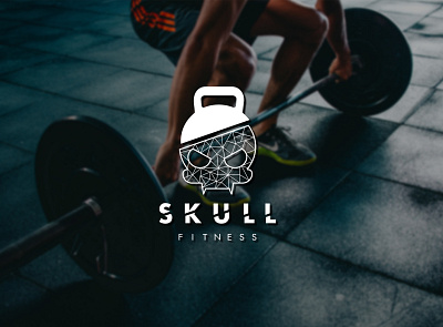 SKULL FITNESS abstract animation brand brand identity branding business business logo clean concept creative design digital dribbble elegant graphic graphic design illustration logo ui vector