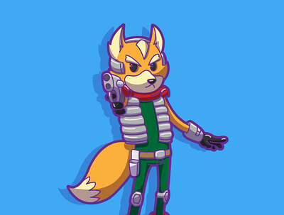 FOX digital illustration fox game art illustration illustrator nintendo vector