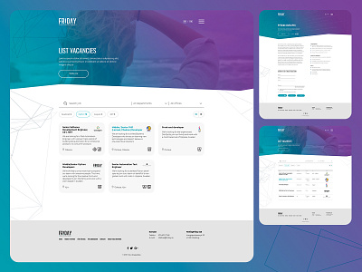 Friday (Tech Recruitment) web design