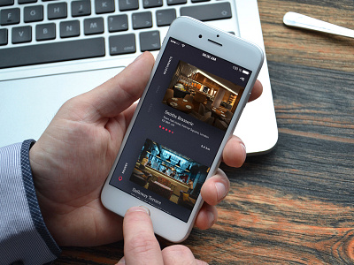 Otto dark elegant food mob restaurant uiux