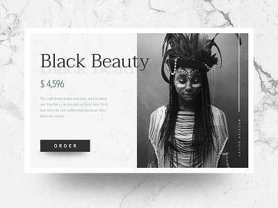 Black beauty beauty black card ui