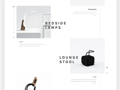 Eva black concept furniture ui web white