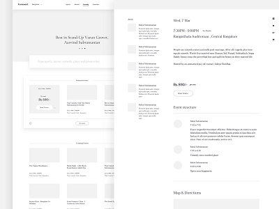 Funevent bangalore event ui ux website wireframe