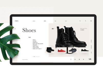 Zara Collection fashion minimal ui website white zara