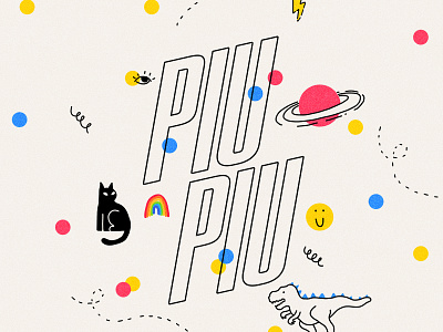 PIUPIU summer illustration illustration logo