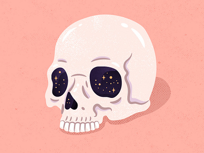 Universe illustration skull universe