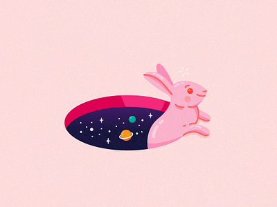 Cosmic Rabit illuatration rabbit universe
