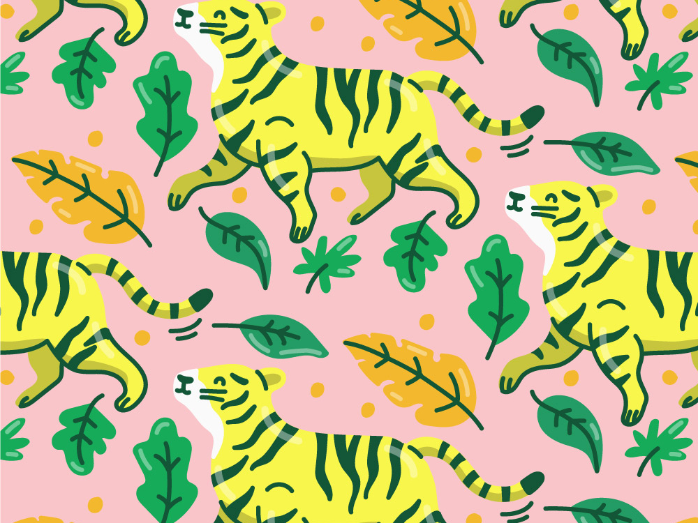 Tiger Pattern by Natalia Trotyl on Dribbble