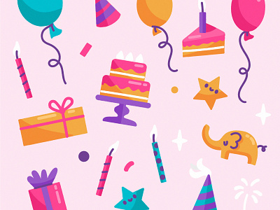 Happy birthday background by Natalia Trotyl on Dribbble