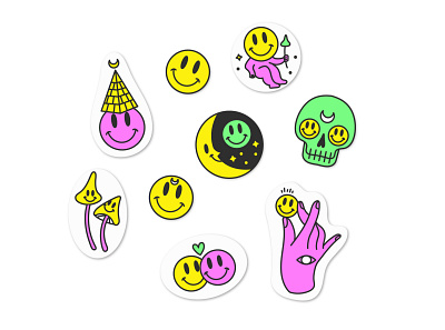 acid stickers acid freepik illustration sticker trotyl nat