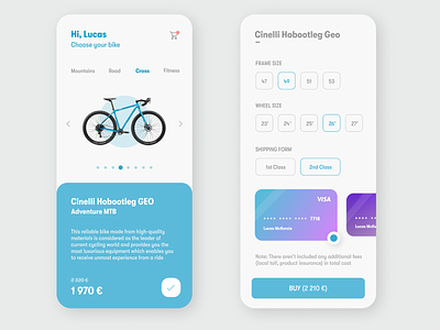 Cycling e-shop adobexd app application bicycle design design app development dizajn figma graphicdesign graphics prototype ui ui design uiux uix userexperience userinterface ux ux design