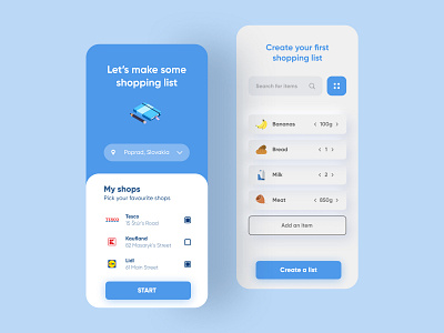 Shopping list app adobexd design dizajn dribbble figma prototype shopping sketch ui ui design uiux userexperience userinterface ux uxdesign uxui