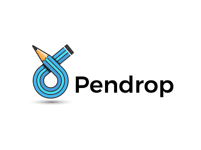 Logo concept for pendrop. branding design flat frist shot icon illustration illustrator logo minimal monogram new pen pencil pencil logo symbol typography vector water drop