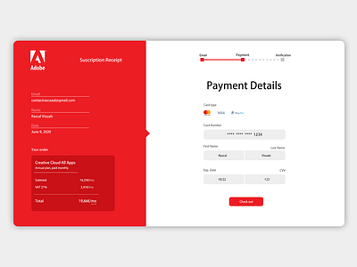 Adobe Payment Checkout Concept adobe adobexd branding checkout page concept design payment rascal ui ui ux ui design uidesign uiux ux web design website website concept website design