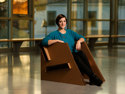 Cardboard Chair cardboard chair design female designer industrial industrial design product product design
