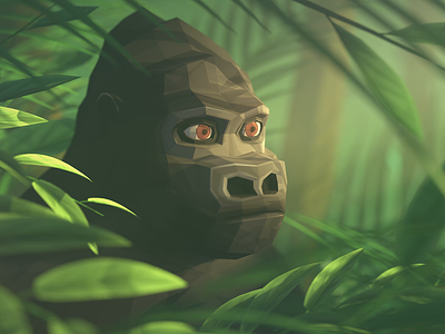 Gorilla 3d animation 3d art animation cinema 4d gorilla lighting mograph nature
