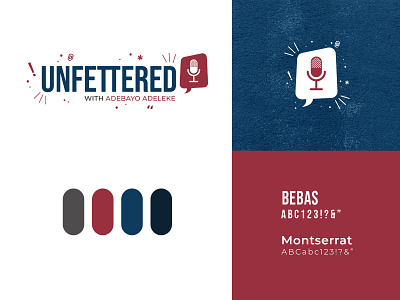Unfettered Logo Plate branding design icon logo podcast podcast logo typogaphy
