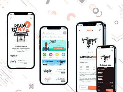 Drone Store | E-commerce delivery design drone e commerce e commerce app e commerce design e commerce shop popular product design shopify shopping app store ui uidesign uiux uiuxdesign ux