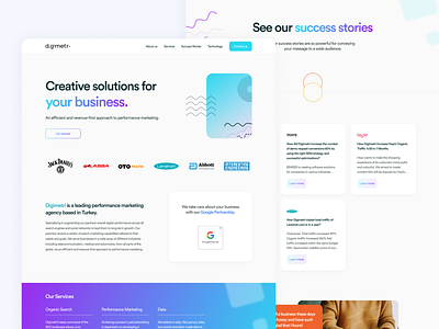 Digimetri | Digital Marketing Agency Website agency branding digital marketing figma flat design marketing product design ui ux website