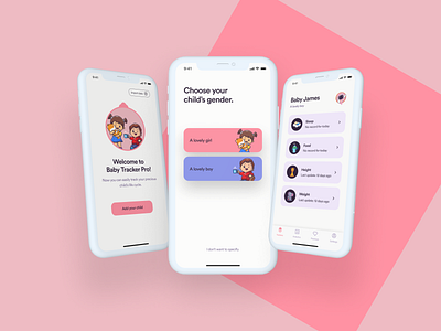 Baby Tracker App Concept application babies baby chart design food graphic illustration mobile product design sleep tracker ui uidesign uiux uiuxdesign ux
